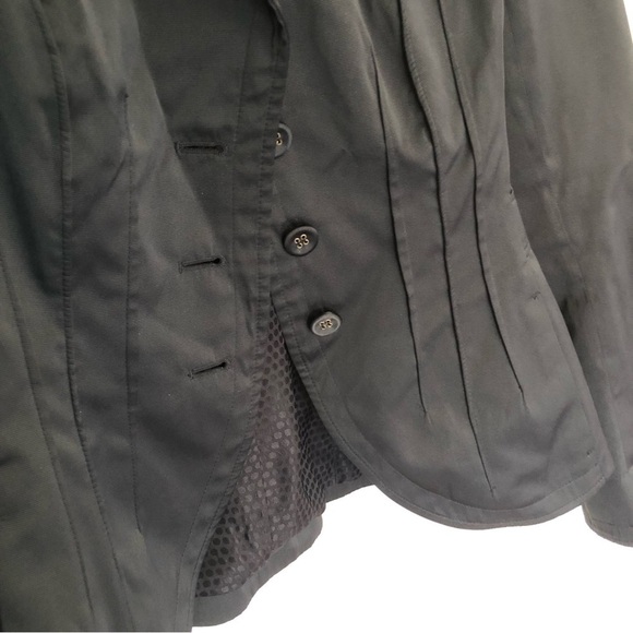 Rene Lezard Black Taffeta Fitted Blazer - Picture 6 of 16